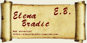 Elena Bradić vizit kartica